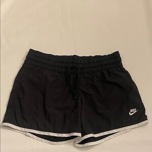Nike Women’s Black Shorts with White Piping size Small
